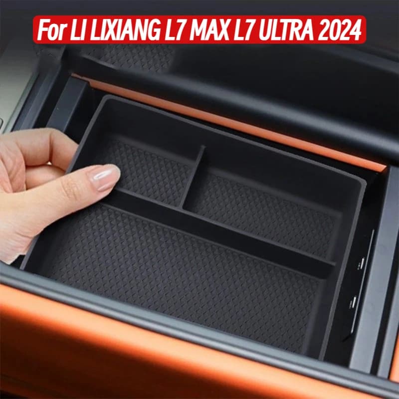 For LI LIXIANG L7 MAX L7 ULTRA 2024 Plastics Car Center Console Organizer Storage Interior Armrest Storage Box Auto Accessories