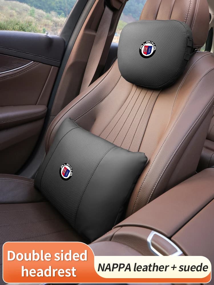 For ALPINA B3 B4 B5 B7 B8 D3 D4 D5 XD3 XD4 XB7 B12 G20 G30 G45 G60 G82 E87 E92 Car Headrest Neck Support Seat Soft Neck Pillow