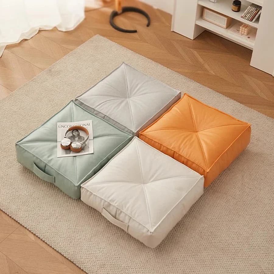 *q forPu Tuan cushion tatami mat bay window balcony floor thickened circular low stool Japanese style seat cushion sofa stool#