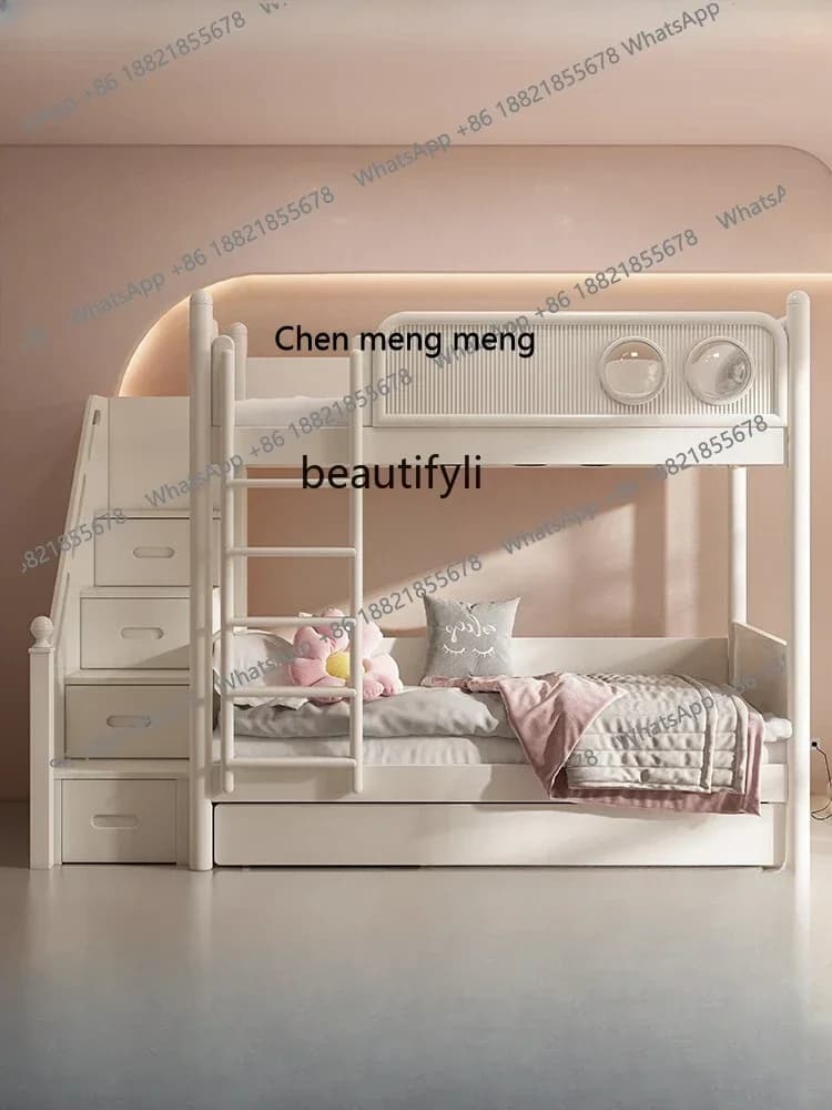 ss cn8350 American Children up and down Bunk Bed Boys Height Upper and Lower Bed Small Apartment Girls Two-Layer Bed