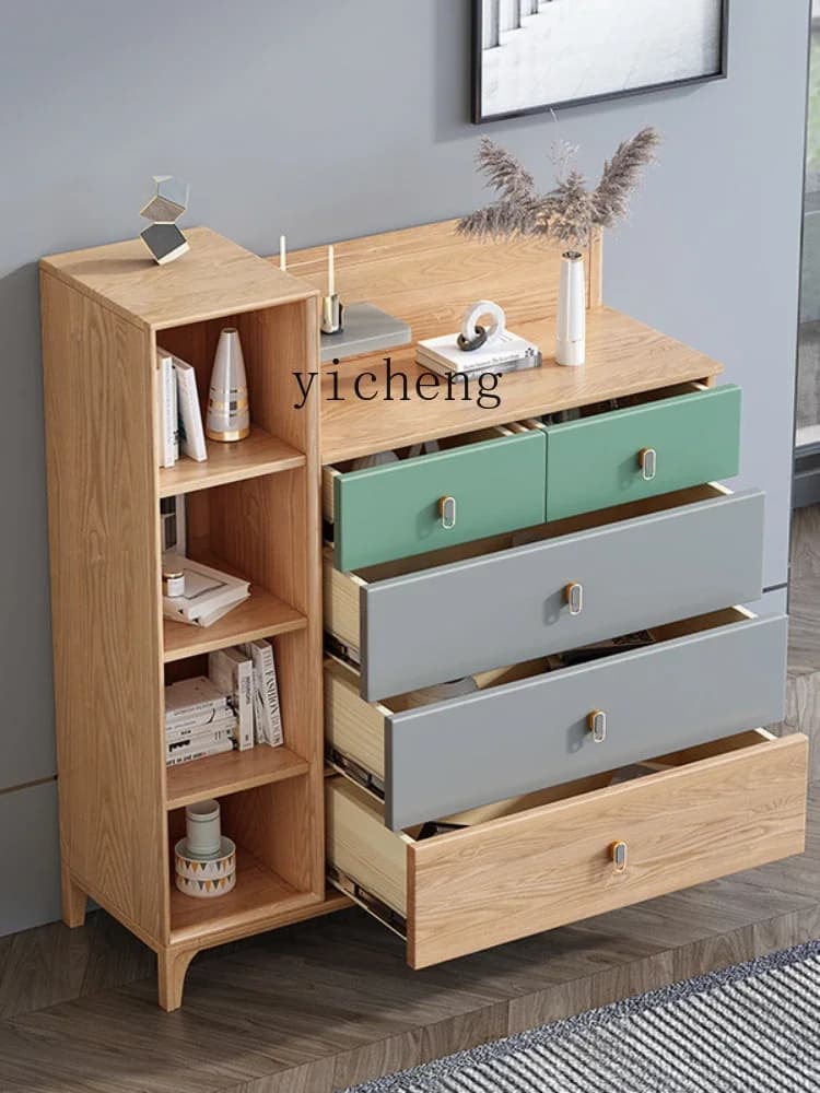 ii10.9-XL Solid Wood Chest of Drawers Nordic Ash Storage Cabinet Furniture Locker