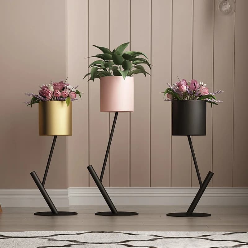Wrought iron special-shaped flower stand simple and creative household plants light balcony green dill flower potted plants