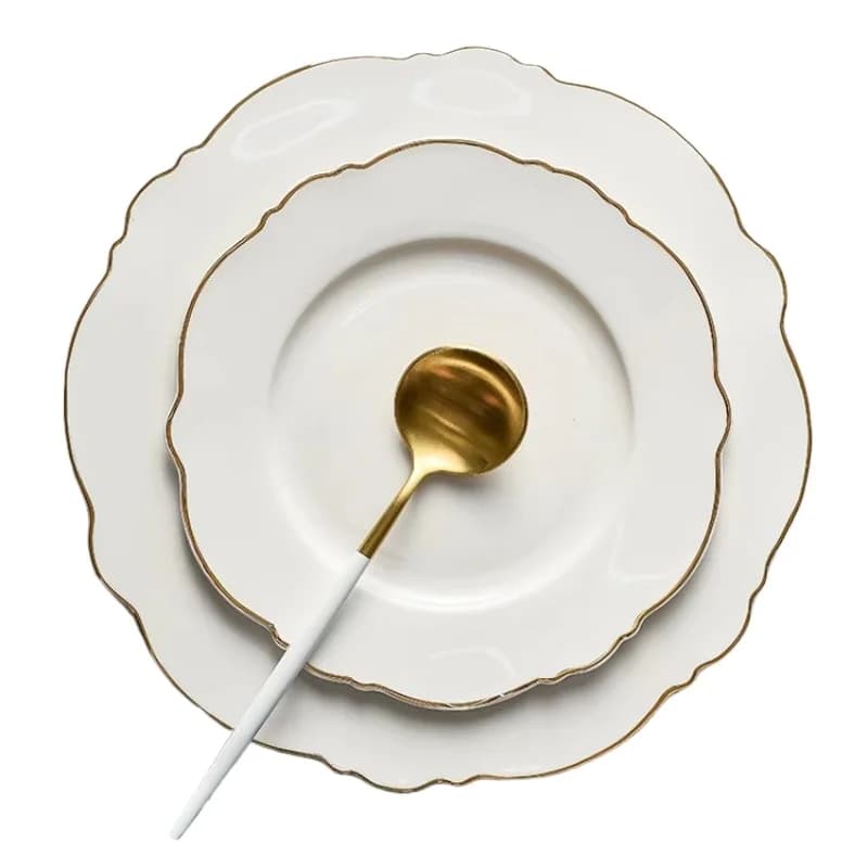 High-end creative ceramic west plate set, simple and light luxury Phnom Penh steak pasta plate, large hotel plate