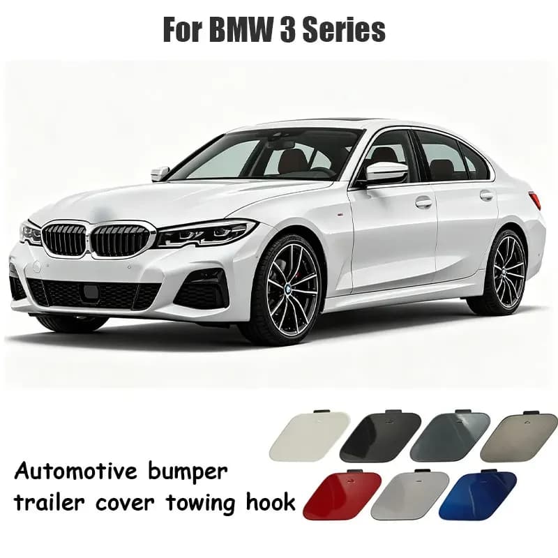 For BMW F30 LCI 3 Series 316 320 325 2016-2019 Rear Bumper Towing Hook Eye Cover Lid Tow Hauling Cap Painted