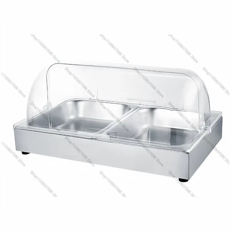 Stainless Steel Commercial Freezer Display Stand Fruit Desktop Refrigeration Table Refrigerated Display Cabinet