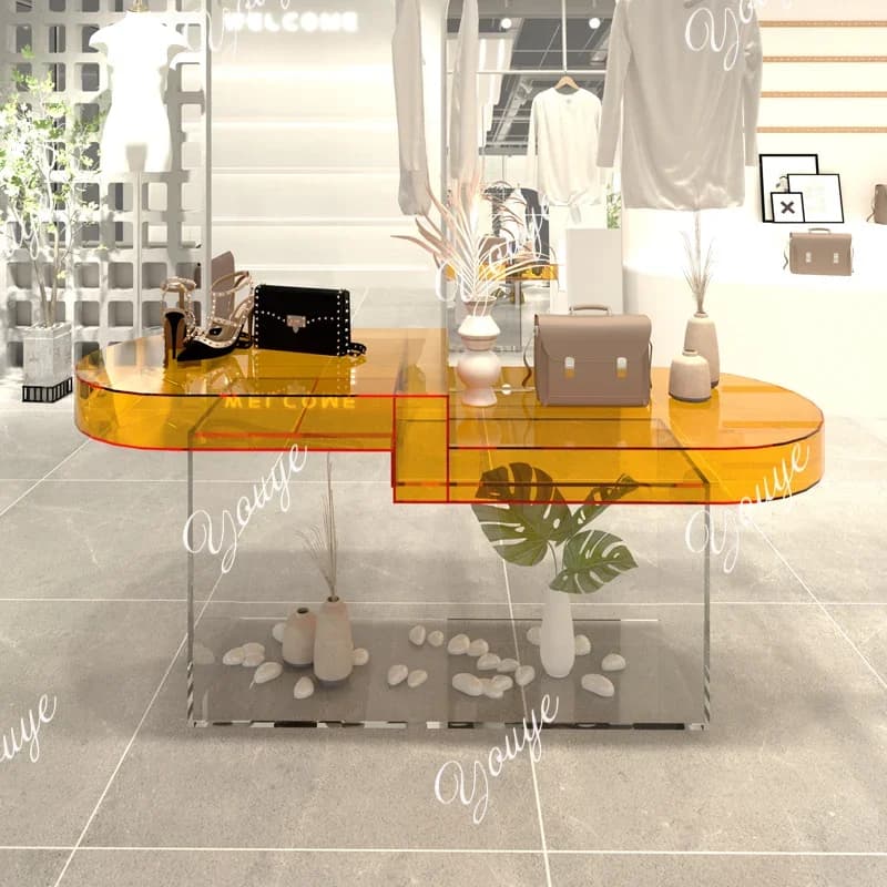 J Clothing Store Water Table Acrylic High And Low Display Table Shoe Bag Display Store Storage Display Table