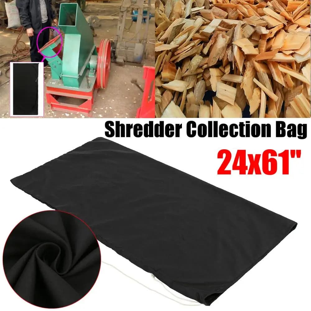 155x61cm Black Wood Leaf Chipper Shredder Collection Bag Craftsman