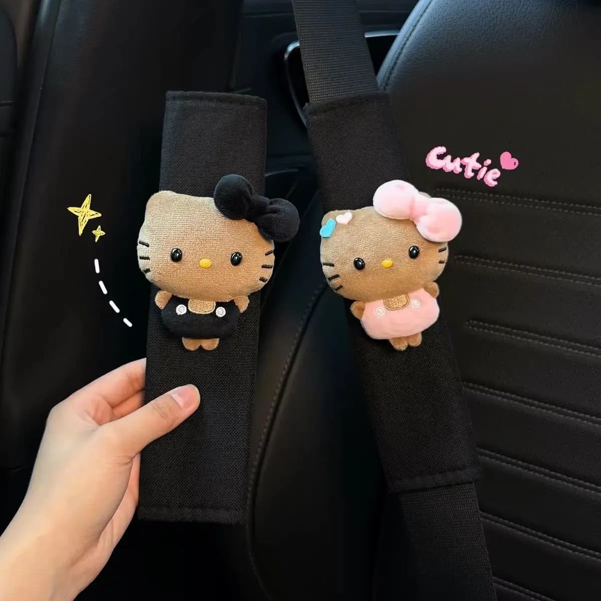 Universal Car Seat Belt Covers Plush Doll Soft Velvet Shoulder Pad Safety Belt Cover for Adult Kid Car Interior Accessories
