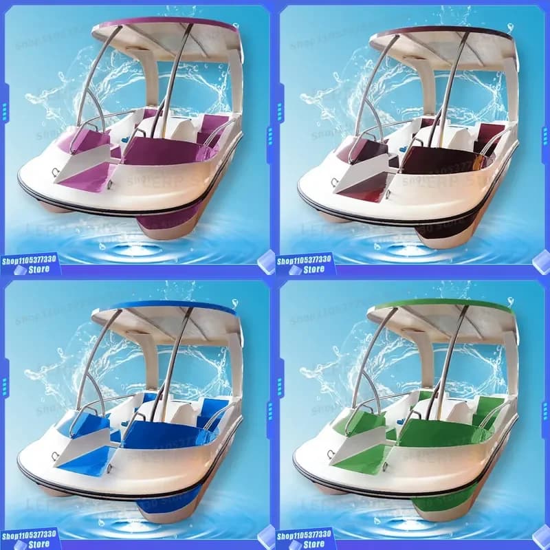 Pedal Boat Water Park Equipment 4 Person Paddle Electric Bumper Boat Fiberglass Water Bike Pedal Boat for Sale