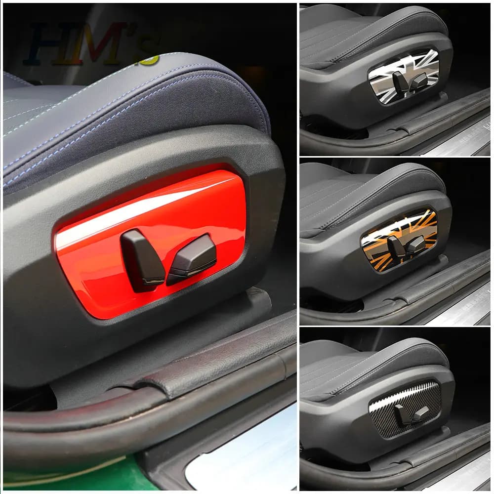 Compatible with Mini Cooper F65 F67 U25 Countryman 2024 2025 Car Interior Seat Adjustment Button Panel Frame Trim Cover Stickers