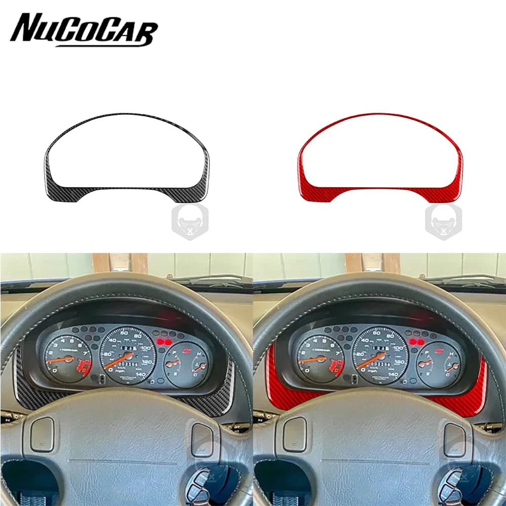 For Honda Civic 1999-2000 Carbon Fiber Instrument speedometer Panel Trim Cover Car Accessories Interior Decorative Stickers