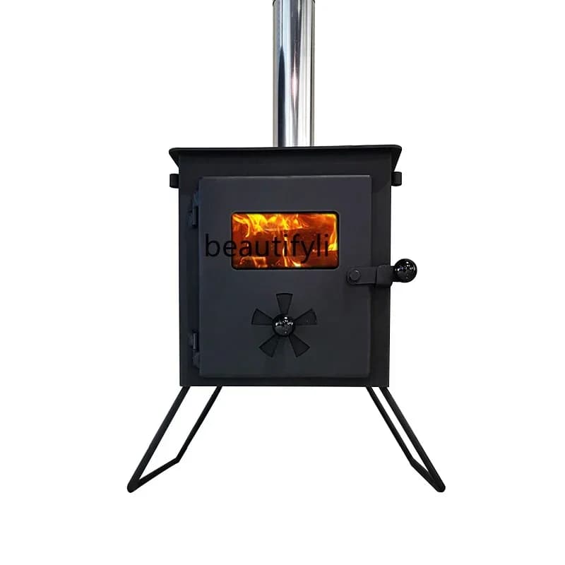 xz1Outdoor wood stove outdoor car folding portable tent camp Japanese heating barbecue stove