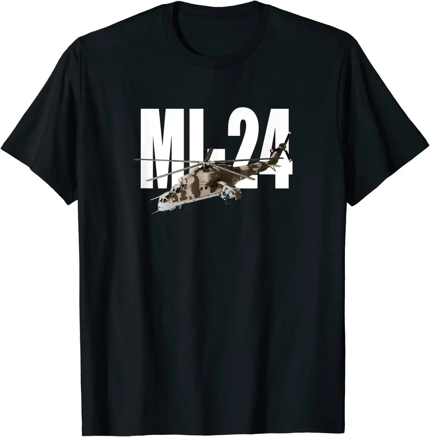 Mil Mi-24 Hind Russia Air Force Attack Helicopter Men T-Shirt Short Sleeve Casual Cotton O-Neck Summer Shirt