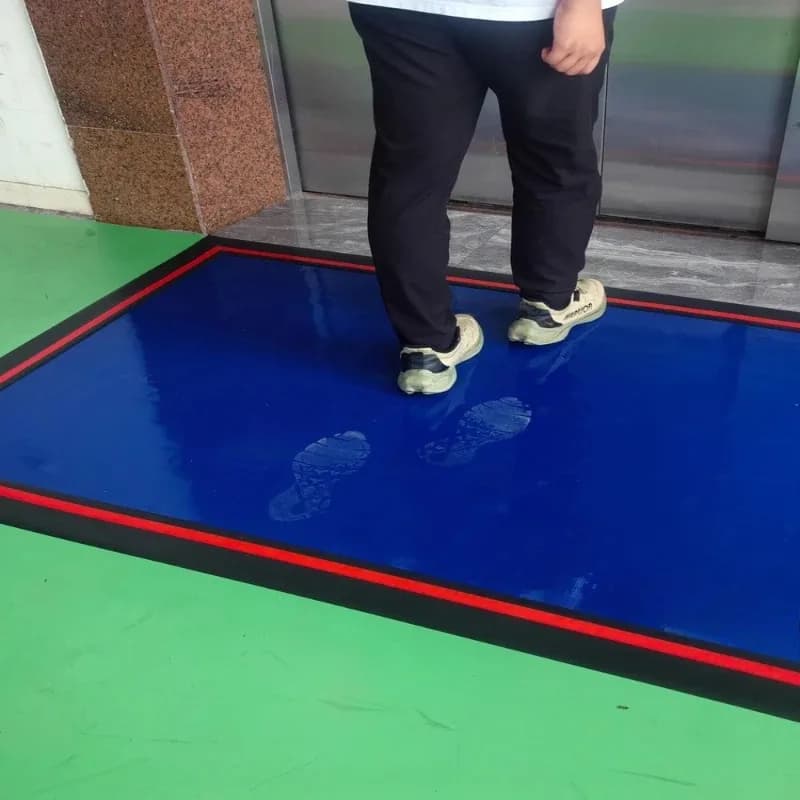 Warehouse workshop silicone dust-adhesive mat, polyurethane washable dust-sticking floor mat