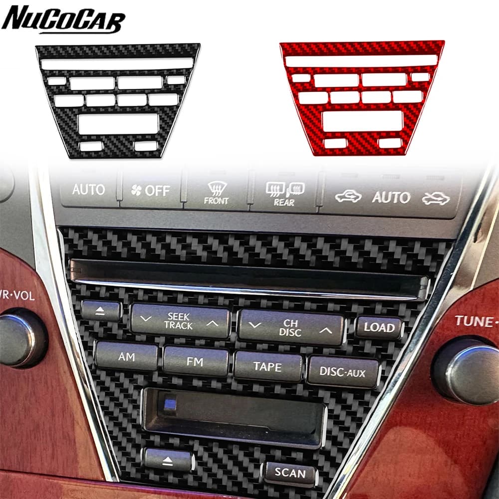 For Lexus ES ES350 ES240 2006-2012 Carbon Fiber Centre radio control panel frame Car Accessories Interior Decorative Stickers