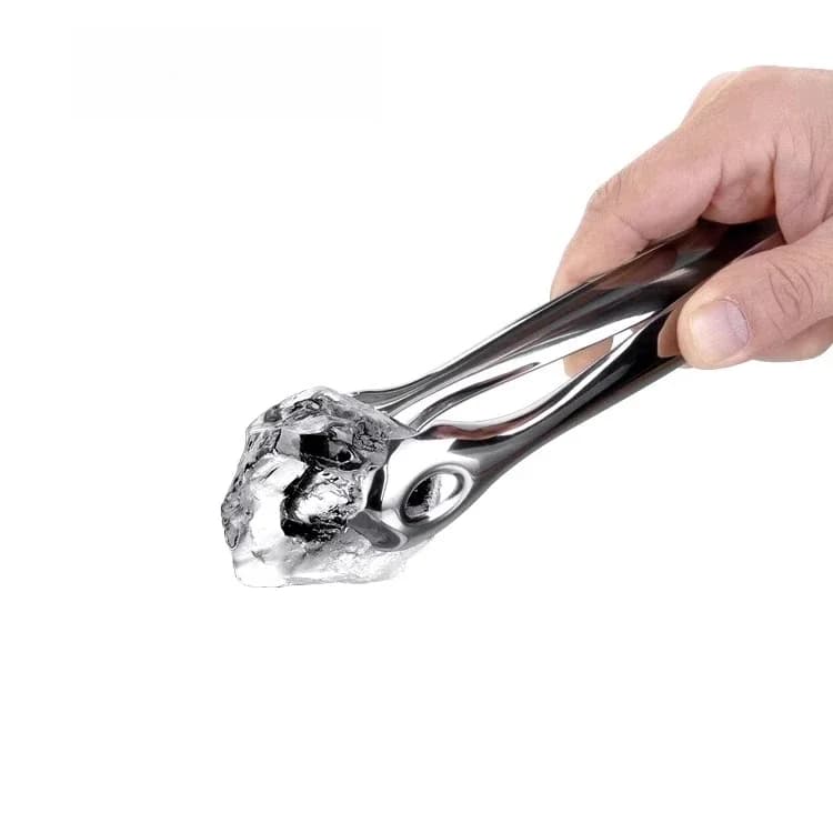 High-end 304 stainless steel ice clip ice cube ice clip non-slip small sugar clip food tweezers