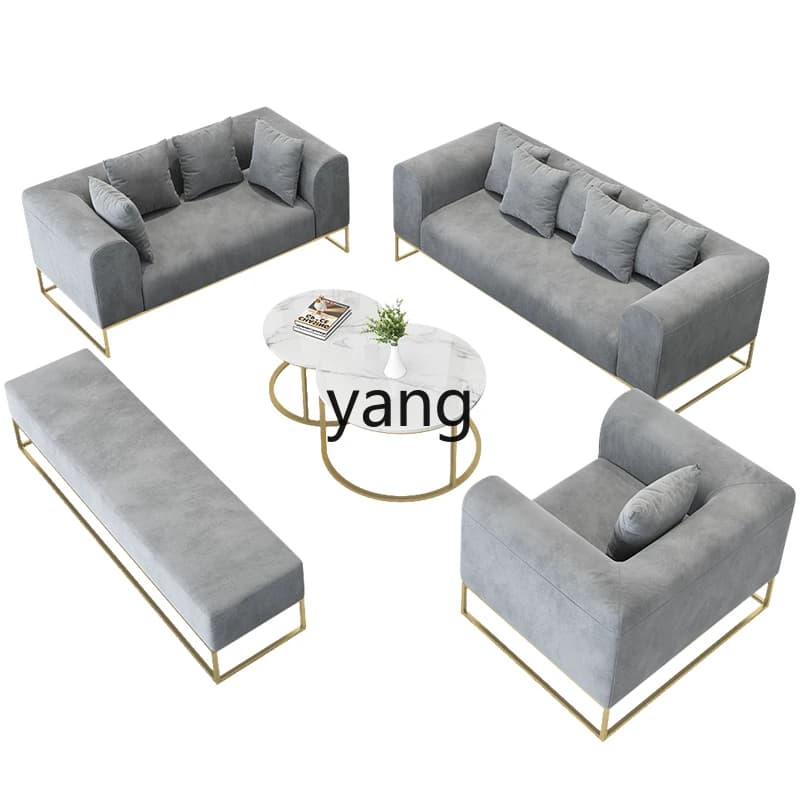 LTT light luxury creative modern reception room business sales department coffee table combination fabric sofa