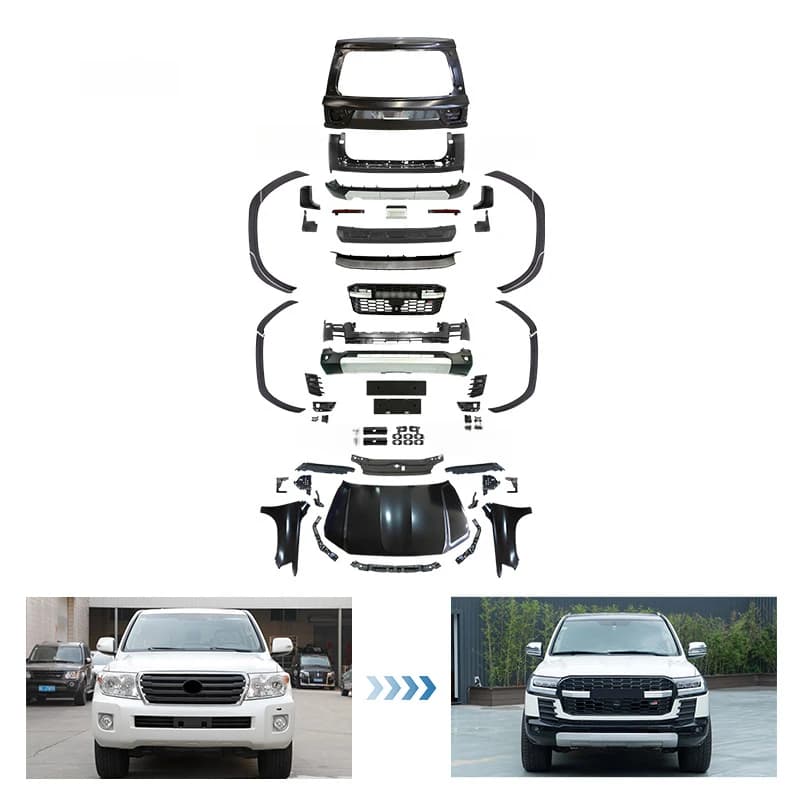 High Quality GBT GR Style Conversion Body Kit Upgrade Parts For LC200 2008-2015 Upgrade To LC300 Bumper Exterior Accessories
