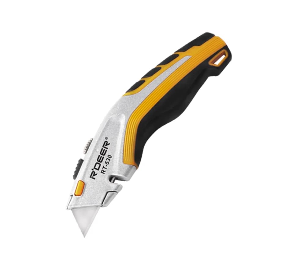 R'DEER tool aluminum handle Stripping wire utility knife with 5pcs SK5 blades Electrotechnical construction tool NO.RT-530