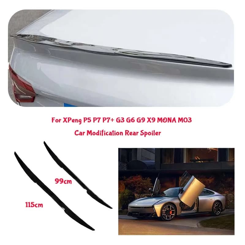 For  XPeng PVC Material Car Special Tail Wing Punch-Free Integrated Paste Auto Spoiler car wing