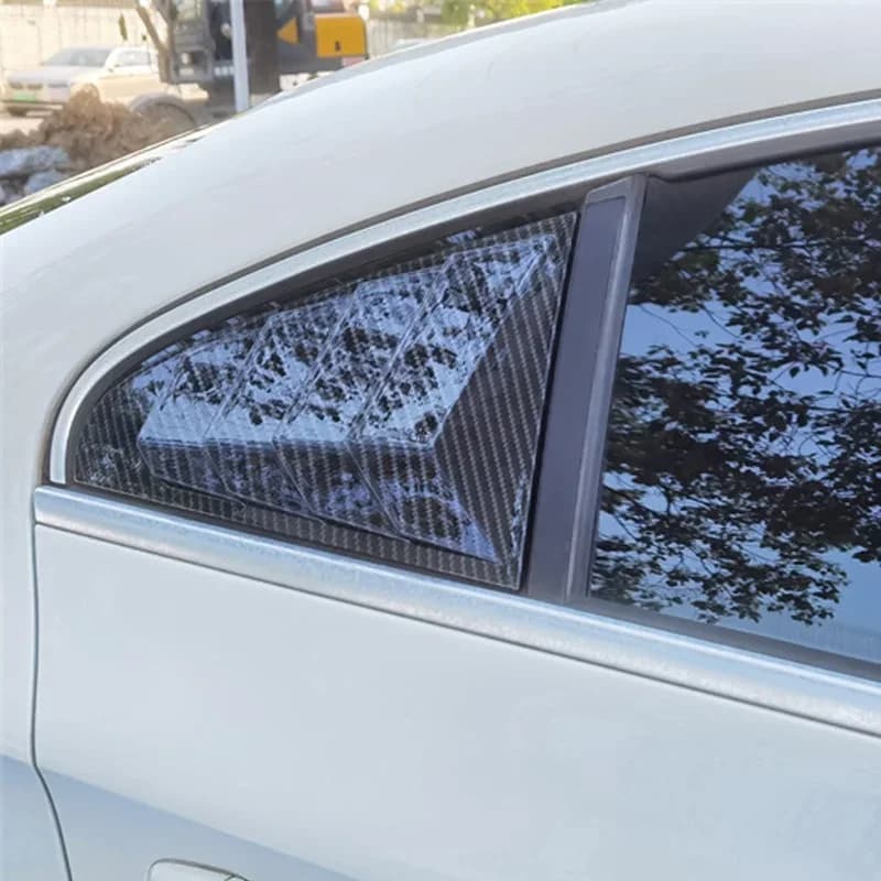 Fit  For Volkswagen VW CC 2010 2011 2012 2013 2014-2018 Car Rear Louver Window Side Shutter Cover Trim Sticker Vent Scoop ABS