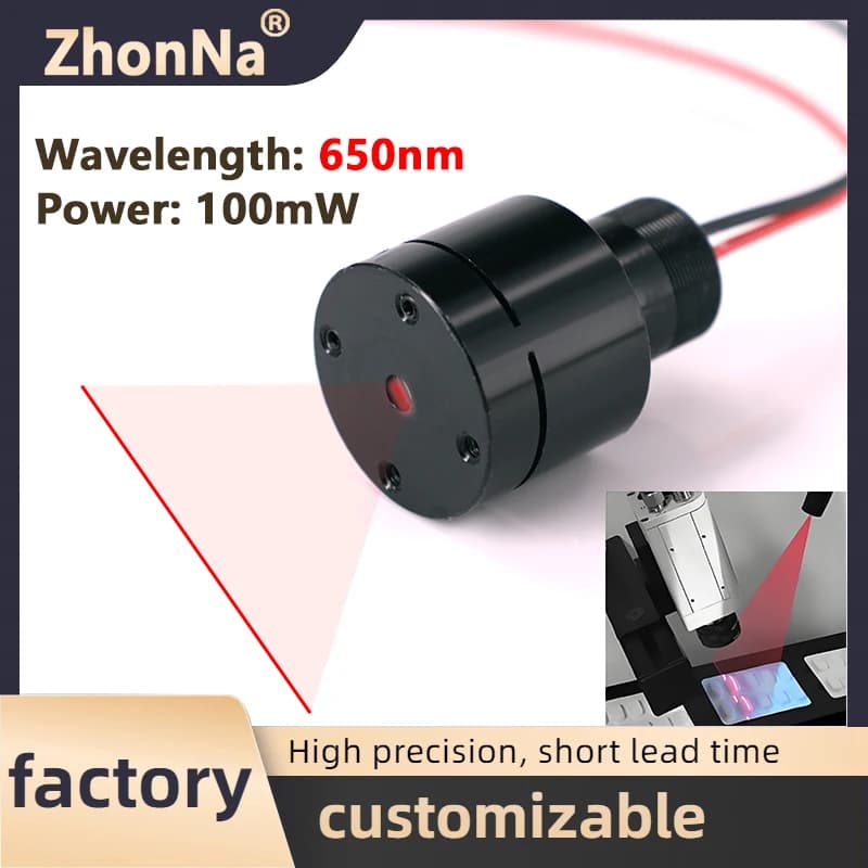 Red Light Laser Module 650nm 100 Starlight Cross Horizontal Line Metal Laser Head DC2.3-5V Stage Lawn Lights Accessories