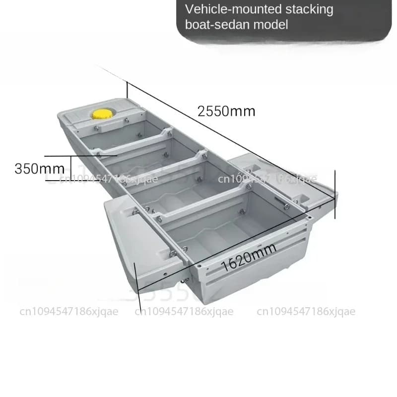 Enhanced Portable Car-Mounted Folding Boat Outdoor Eco-Friendly Thickened Plastic Fishing Boat Car-Style Assembly Folding Design