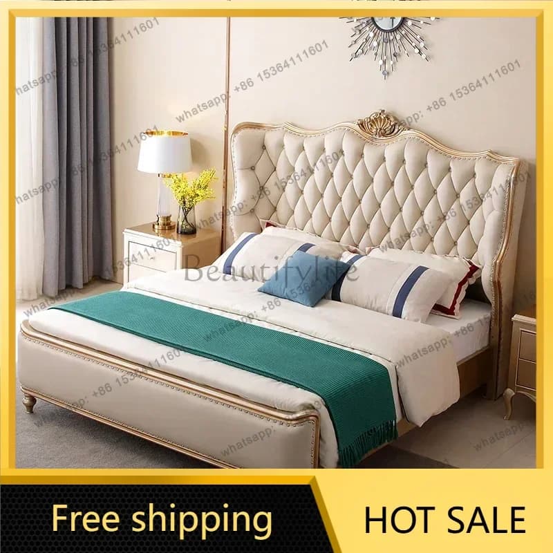 LSLuxury King Size Bed Base Beds And Frames Furniture 180x200cm Headboard Bed Bases Andbed Frames Bedroom Furniture Bed Table