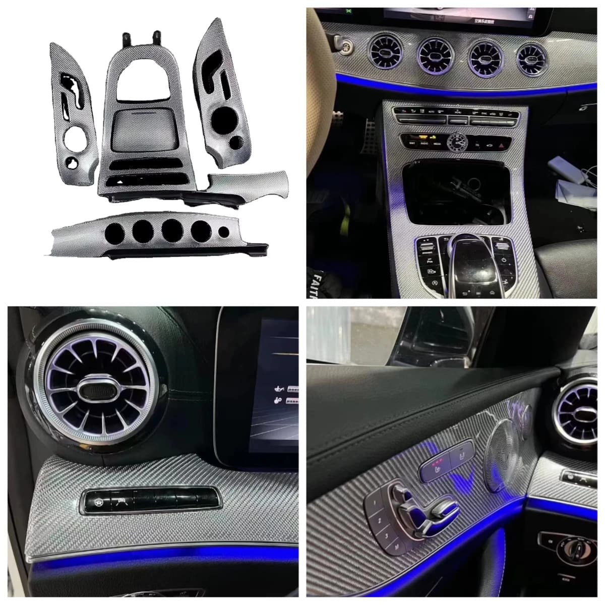Carbon Fiber Interior Trim Kit Compatible with GT/S/G/GL Series W217 W222 W223 W463 W464 W167