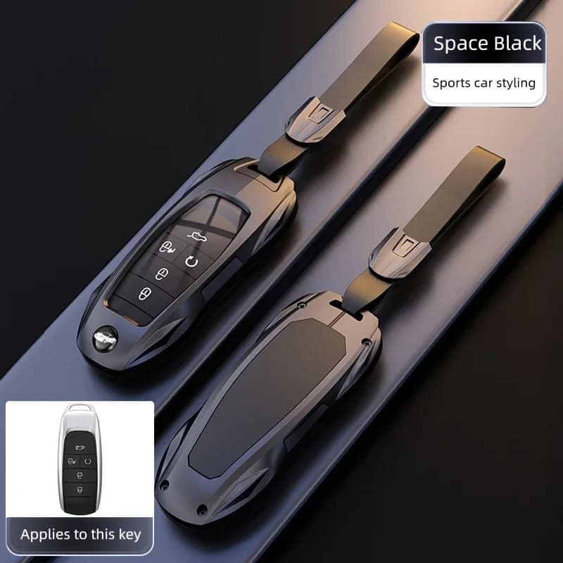 Metal Car Key Cover Protective Shell Key Ring Holder Applicable for GAC Aion Y Plus Aion S LX V Mysterious 580 Key Fob