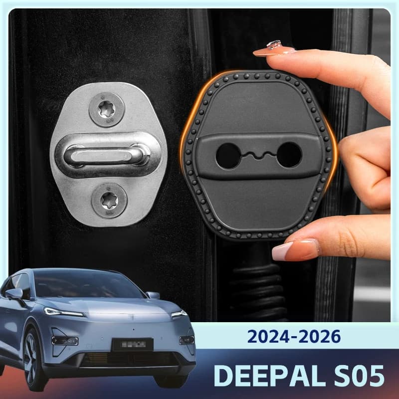 2/4Pcs Silicone Car Door Lock Cover Protective Decoration Case For Changan DEEPAL S05 2024 2025 2026