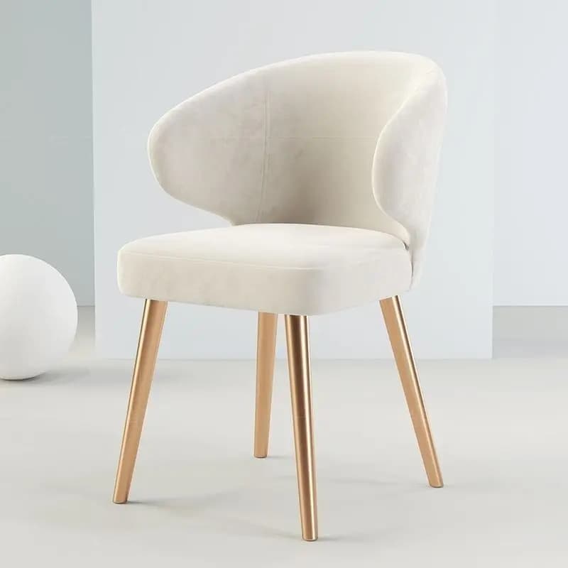 Comfortable sitting chair Nordic Italian luxury Modern simple restaurant negotiation Leisure backrest Makeup dining chair