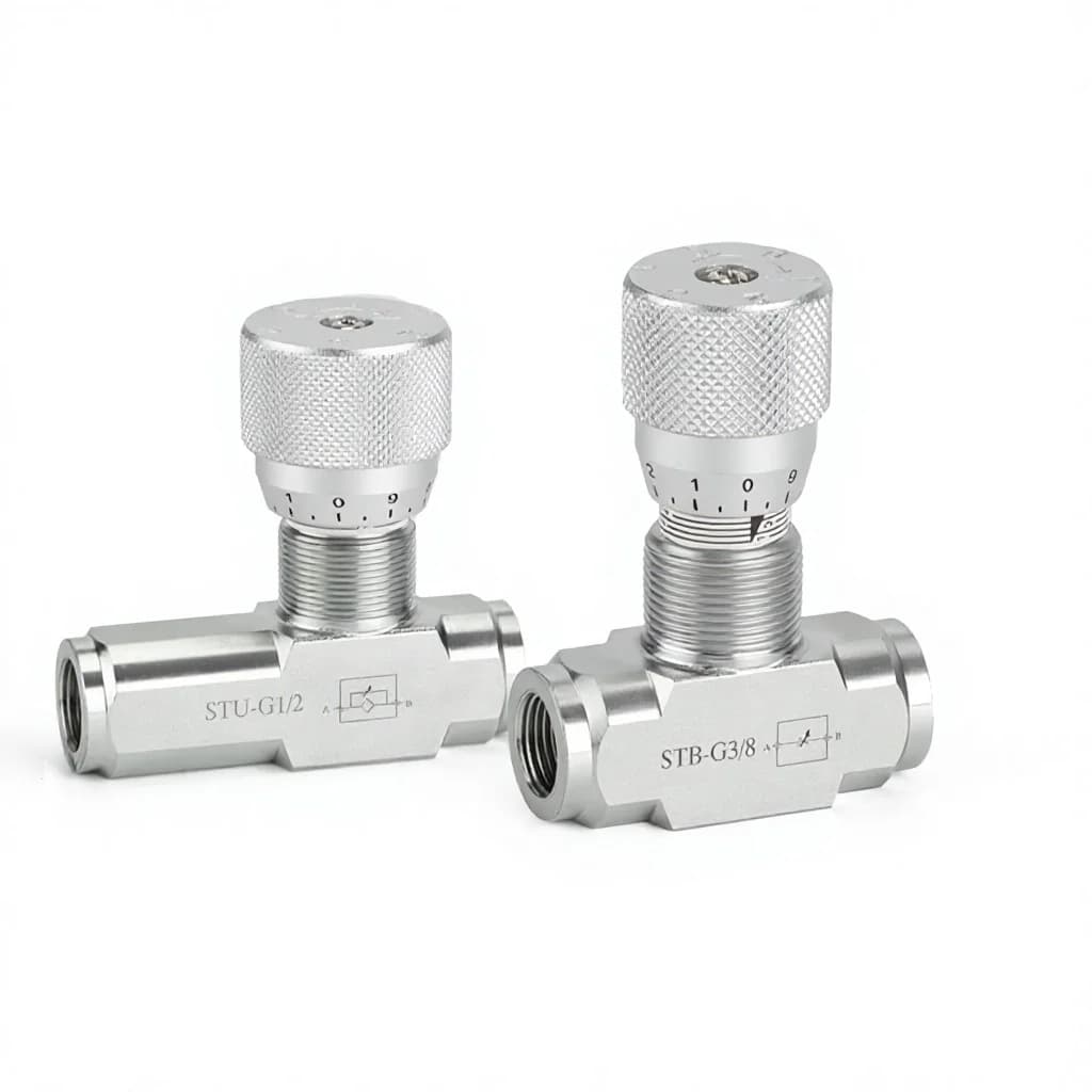 VRFU VRFB STU Series Adjustable Hydraulic One-Way Throttle Valve G3/8 G1/2 G3/4 Flow Speed Control Valve for Hydraulic System