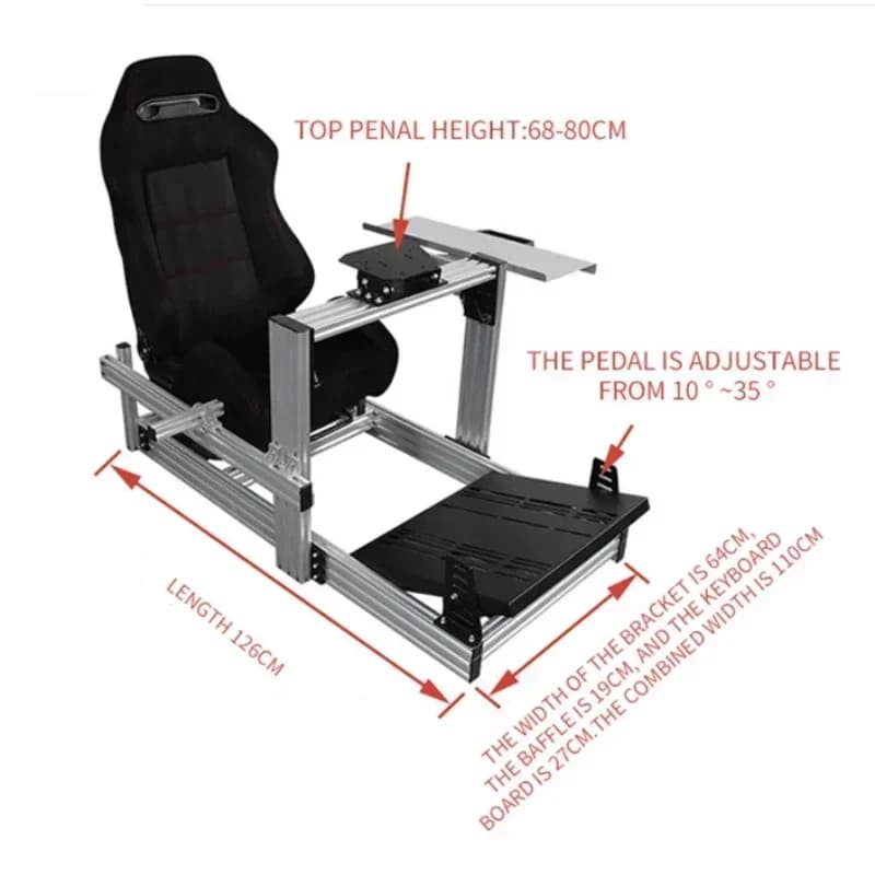 Bestselling Aluminum profile 4080 40120 game direct drive motion simulator, cockpit seat handbrake