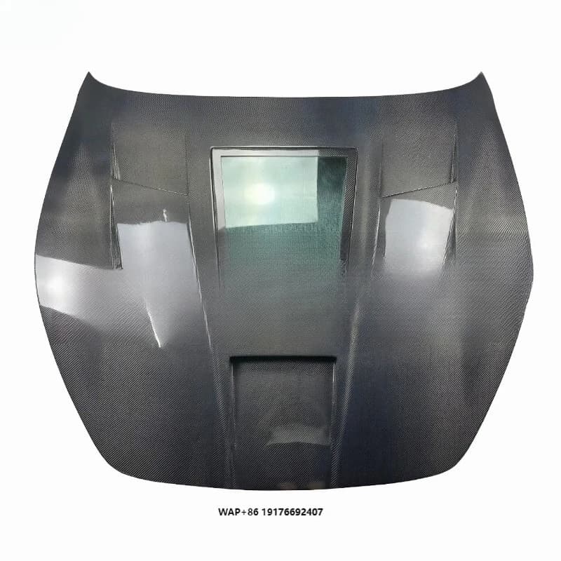 STYLE CARBON FIBER HOOD WITH GLASS for GRANTURISMO GC GT GTS 2007-2015