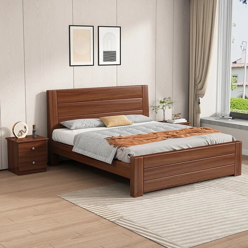 Clearance Frame Double Bed Accessories Barrier Bunker Queen Double Bed Bedroom Wooden Letto Matrimoniale Furniture