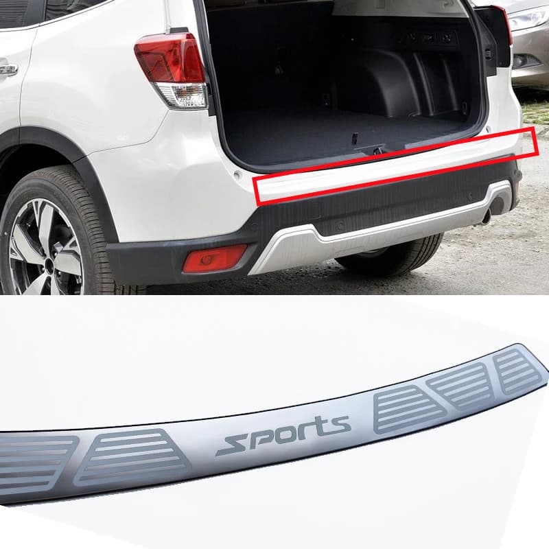Car For Subaru Forester Rear Bumper Stainless Steel Protector Accessories 2019-2024 Door Sill Scuff Plate Trunk Trim