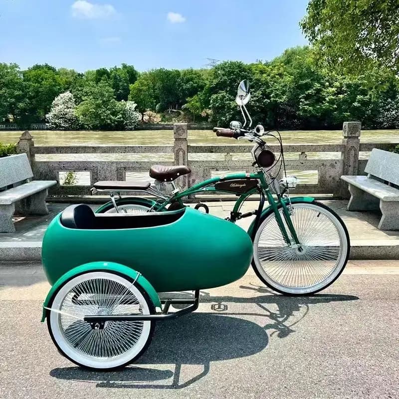 Internet celebrity parent-child variable speed retro tricycle British style classic car leisure bicycle