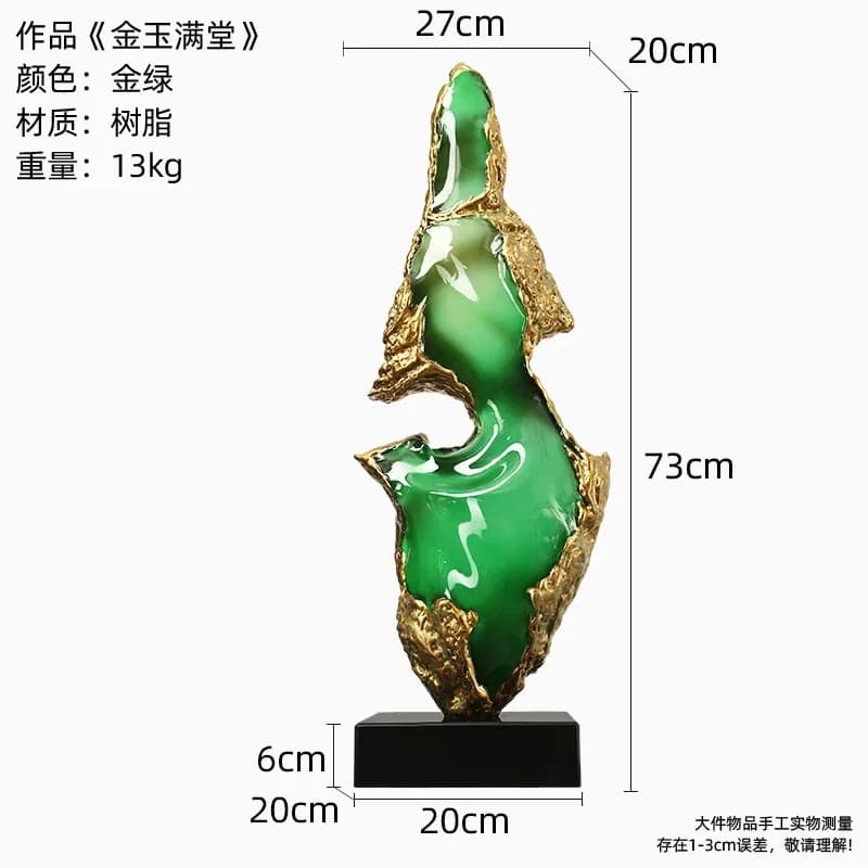BJ-16   Entrance High Vertical Ornament Transparent Sculpture Decorative Craft Hotel Floor High-end Decoration