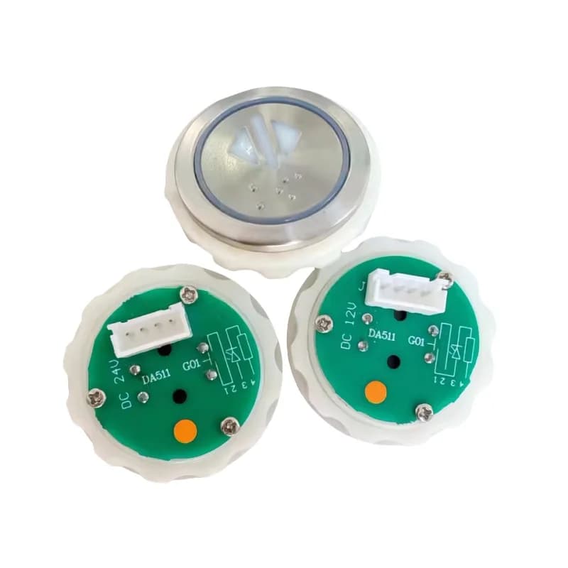 5PCS Elevator Buttons MTD511G01 DA511G01 DC12V 24V Keypad Inserts for Mitsubishi Elevator Parts (Orange Light)