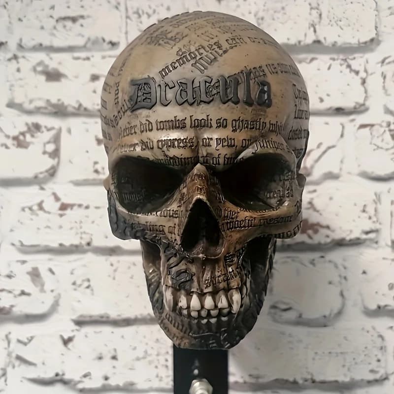 Creative Resin Skull Storage Rack Metal Shelf Home Atmosphere Decoration Ornaments Gifts