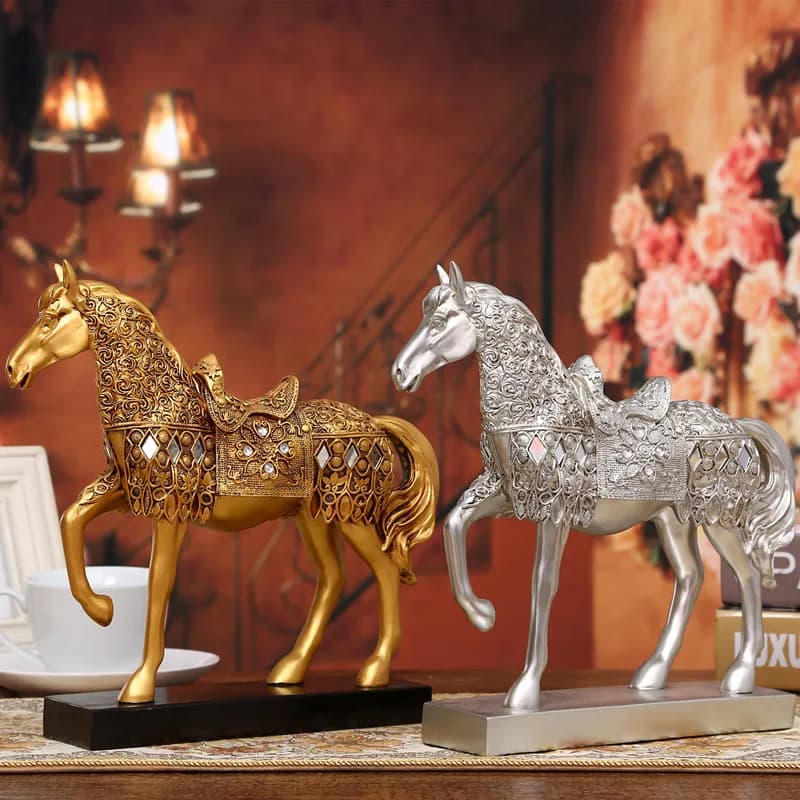 Horse Statue Decoration, Carved Horse Statue Decoration Gift Table Resin Horse Statue Decoration Decoration