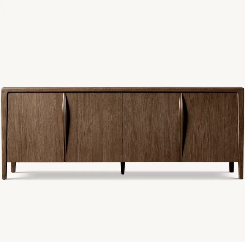 Wood Storage Cabinet, Organizing Cabinet, Luxurious 4-door Side Cabinet for the Dining Table