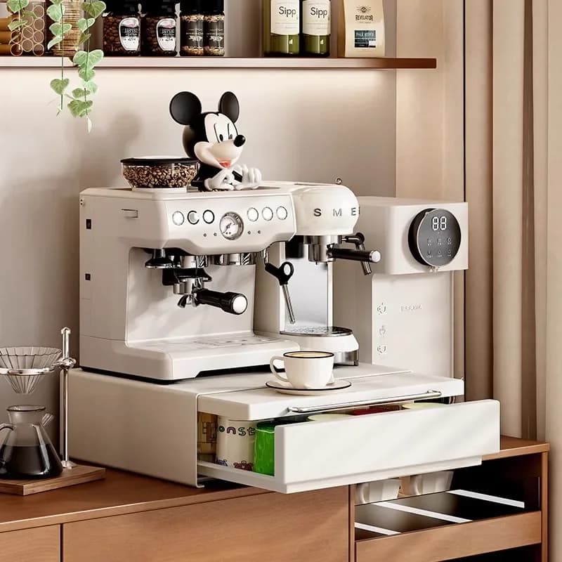 Home Desktop Coffee Machine Shelf Mug Teacup Storage Cabinet Drawer Coffee Capsule Storage Box