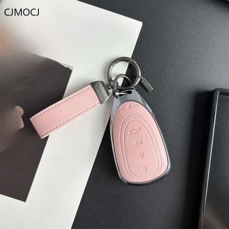 For 2023-2025 WEY Lanshan Key Case Cover, Zinc Alloy Metal Car Key Fob Shell for PHEV Model, Smart Keychain, WEY Accessories