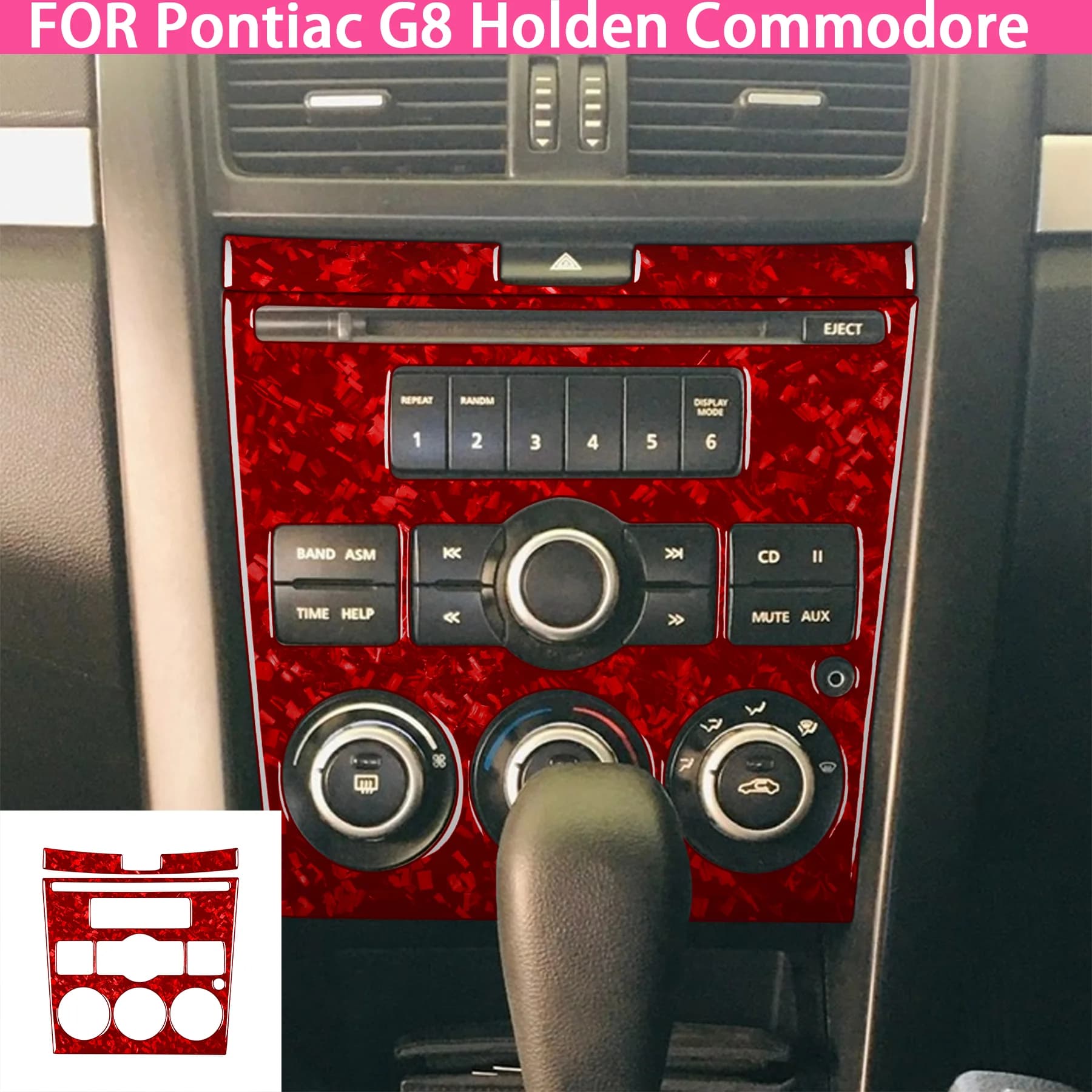 Forging Carbon Fiber Automotive Central Control Multimedia Set Accessories Sticker FOR Pontiac G8 08-09 Holden Commodore 06-12