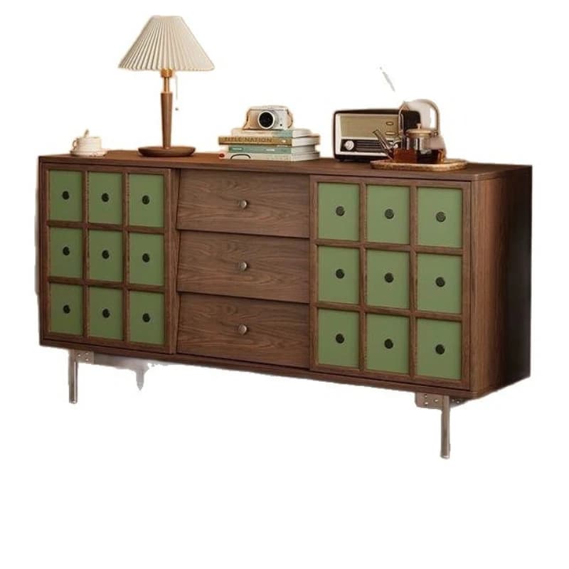 Living room dining side cabinet, bedroom wall storage, end of bed, French retro, storage display cabinet