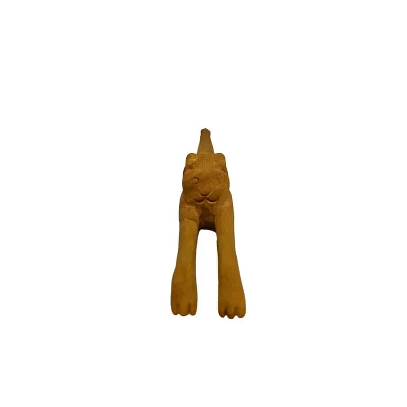Wooden tickling stick creative cute series cat shape artifact