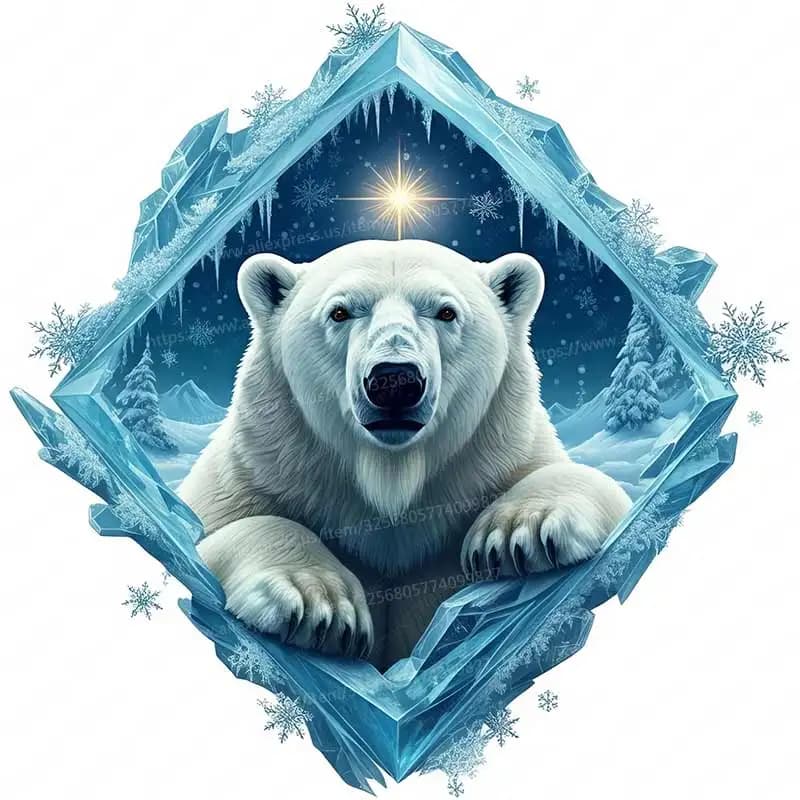 Polar Bear Animal Wall Sticker Bathroom Toilet Decor Living Room Cabinet Refrigerator Home Decoration Waterproof Decals S819