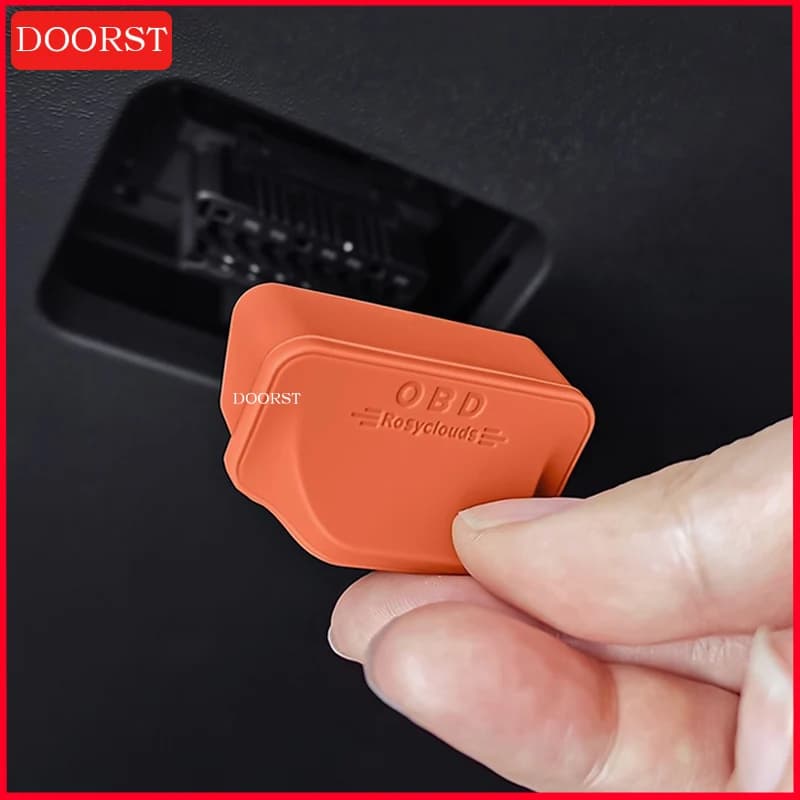 For Mercedes Benz C E GLC S Class W206 W214 X254 W223 OBD Interface Silicone Protective Cover Interior Modification Accessories